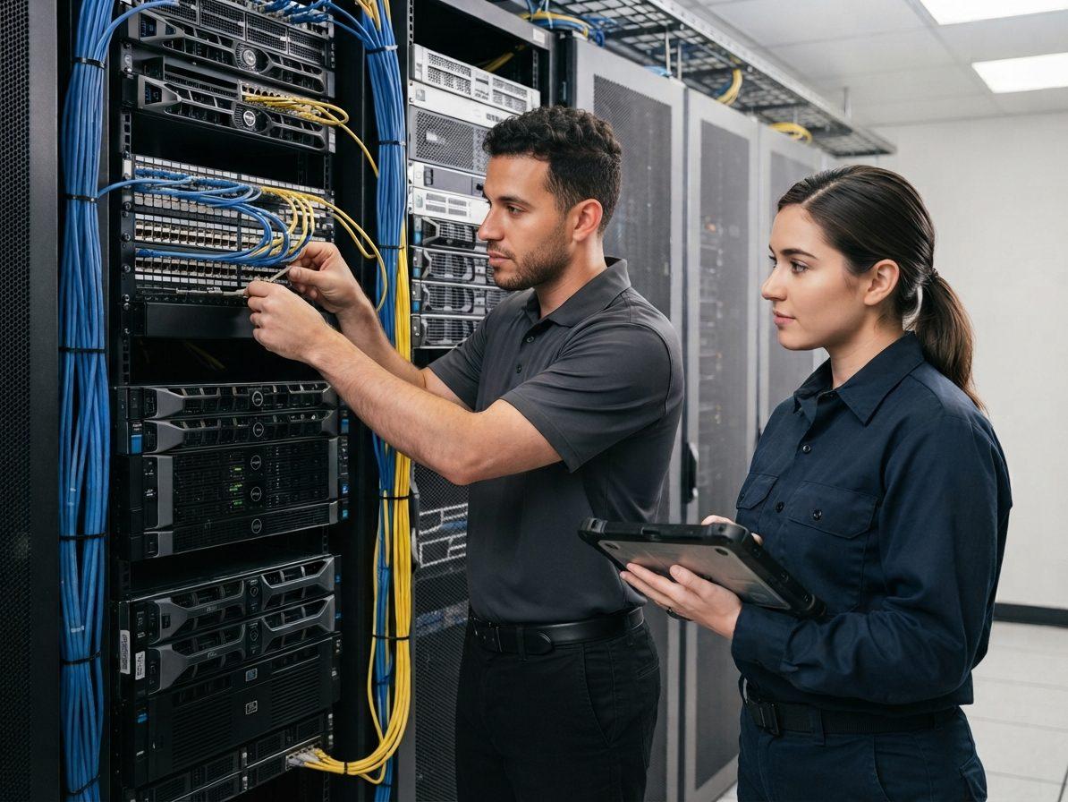 Équipe technique AMA Computer en intervention